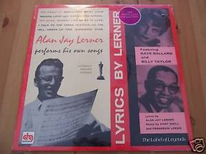 Alan Jay Lerner Lyrics By Lerner LP SEALED DRG MRS 903