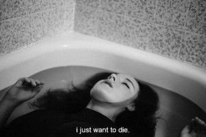 just want to die. Quote sad