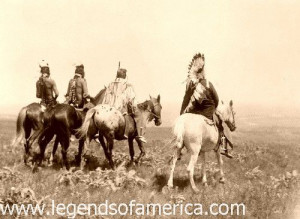 Native Americans trained their horses to be mounted from the right ...