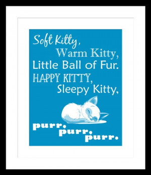 Soft Kitty Lyrics Quote Big Bang Sheldon Printable Print Wall Art ...