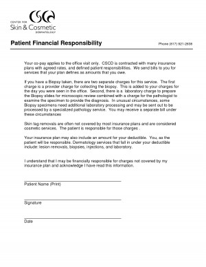 Patient Financial Responsibility Form picture