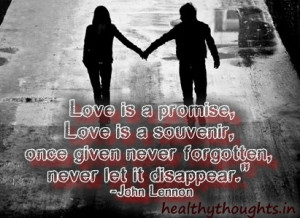 love quotes_love is a promise_John Lennon