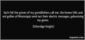 ... out their electric messages, galvanizing my genes. - Etheridge Knight