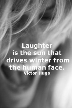 ... is the sun that drives winter from the human face. - Victor Hugo More
