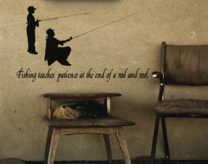 308-SPQ Fishing Quote-Vinyl Wall Decal-39X22 inches-sticker