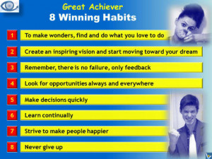 Great Achiever: 8 Winning Habits. How To Achieve Great Success ...