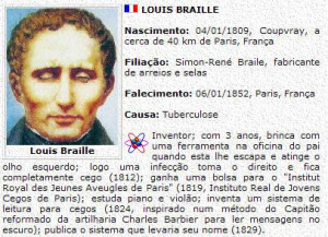 Louis Braille *04/Janeiro/1809