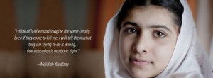 Malala Yousafzai quote Facebook cover