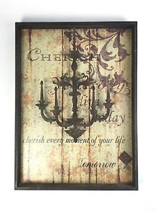 ... Rustic-Metal-Chandelier-Wall-Art-Picture-Frame-Inspirational-Quote