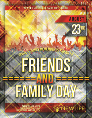 church family and friends day flyer