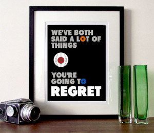 Portal Typography quote print poster Portal Glados quote