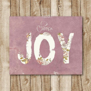 ... Joy printable inspirational quote art by SunnyRainFactory, $5.00
