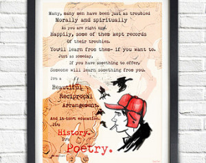 ... Rye Quote // Typographic Poster // Holden Caulfield Art Poster Print