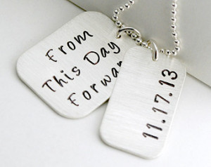Custom Date Necklace - From This Da y Forward - Anniversary - Sobriety ...