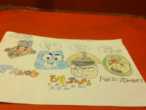 Some TAWOG and NAZI ZOMBIES faces with quotes by Josael281999