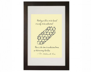 Science art - Chemistry - Marie Cur ie inspiring quote and carbon ...