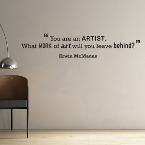 ... Collections Stocking Fillers 'Artist' Motivational Quote Wall Sticker