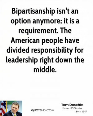 Bipartisanship isn't an option anymore; it is a requirement. The ...