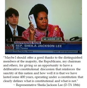 Clearly Defining Congresswoman Sheila Jackson Lee