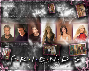 Papel de parede 'Friends – Phoebe, Joey, Chandler, Monica e Ross'