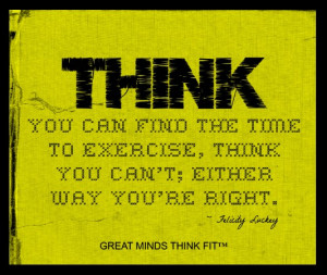 Think Fitness Inspiration Poster in Yellow