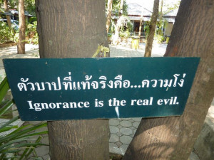 Ignorance is the real evil
