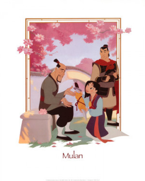 Mulan, kneels]: Father. I brought you the sword of Shan-Yu, and the ...