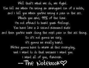 Quote from The Notebook found at the blog Will-Jen http://will-jen ...