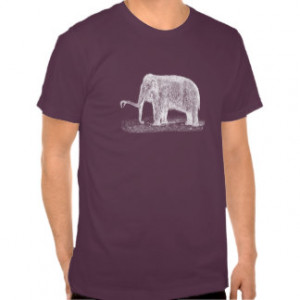 Vintage Woolly Mammoth Illustration Wooly Mammoths T Shirts