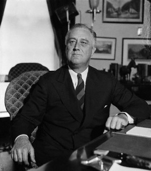 FDR in office, the 32nd President of the U.S.