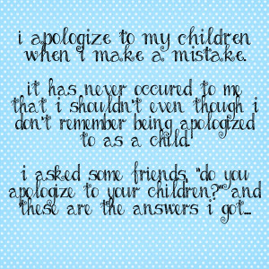 Apologizing
