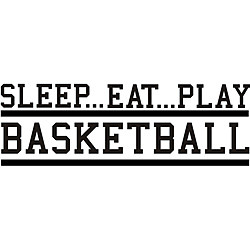 Sleep Eat Play Basketball' Vinyl Wall Art Quote