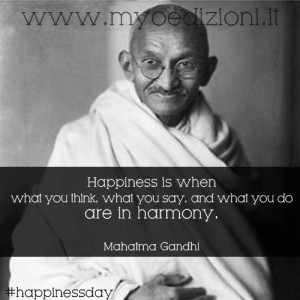 Gandhi quote on happiness
