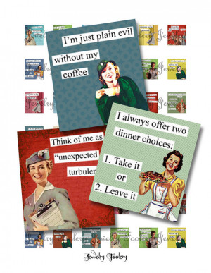 Scrabble Tile Collage Sheets Retro Brazen Broads Quotes II .75x.83 ...
