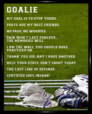 Home WALL DÉCOR Poster Prints Lacrosse Goalie 8x10 Poster Print