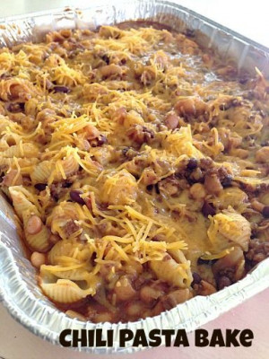 Chili Pasta Bake ~ an easy and delicious recipe for large gatherings ...