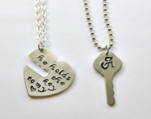 He holds the key to my heart his an d hers necklace set, couples ...