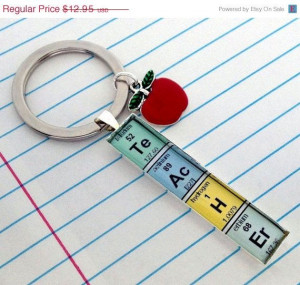 ON SALE ELEMENTS of a Teacher Key Chain by craftyaddictions, $11.01