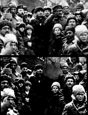 Photo of Nikolai Yezhov (Naval Commissar) and Stalin walking alongside ...