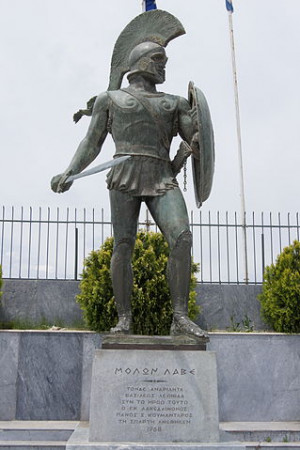 This statue of Leonidas is located in the city of Sparta. Photo by ...