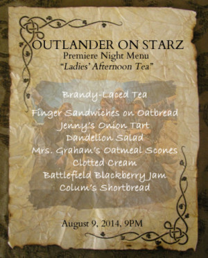 ... Starz Premiere Party Menu: Ladies' Afternoon Tea - Outlander Kitchen