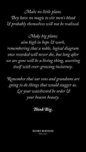 ... stagger us. Let your watchword be order and your beacon beauty. Think