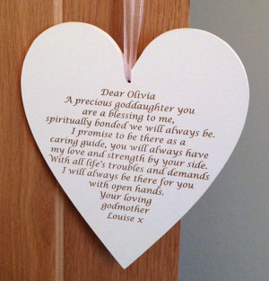 Home → Christening & Birth → Goddaughter/Godson Personalised Large ...