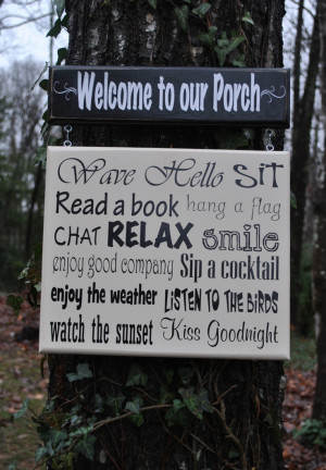 Porch Rules - colors can be customized. $35.00, via Etsy.