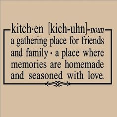 Kitchen noun definition 125x21 vinyl lettering by VinylLettering, $12 ...