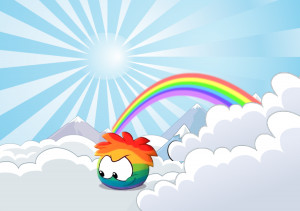 Club Penguin Rainbow Puffle Coloring Pages Habitat picture
