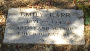 Emily Carr's gravemarker at Ross Bay Cemetery (Victoria, BC, Canada)