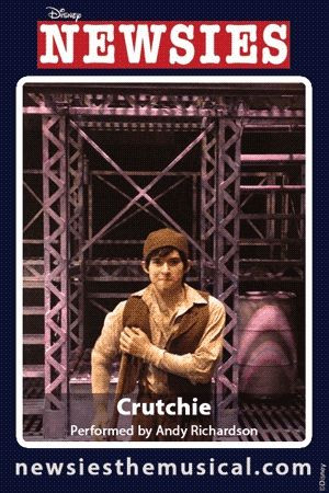 Newsies- Crutchie trading card