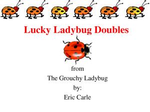 Lucky Ladybug Doublesfrom The Grouchy Ladybug by: Eric Carle
