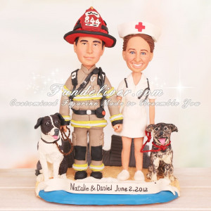 Firefighter Wedding Cake Toppers for Devoted Firefighter Grooms and ...